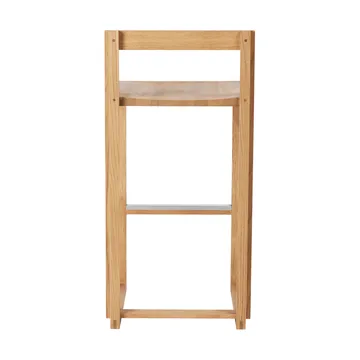 Outline hoker 75 cm - Dąb lakierowany w ciepłym odcieniu – stal szczotkowana - Kristina Dam Studio