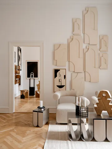 Serif Relief dekoracja ścienna L - Off white - Kristina Dam Studio