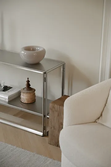 Składany konsol 124×60 cm - Szczotkowana stal nierdzewna - Kristina Dam Studio