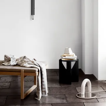 Taboret okrągły Stool - Oak, Ø36x42 cm - Kristina Dam Studio