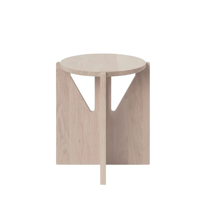 Taboret okrągły Stool - Oak, Ø36x42 cm - Kristina Dam Studio