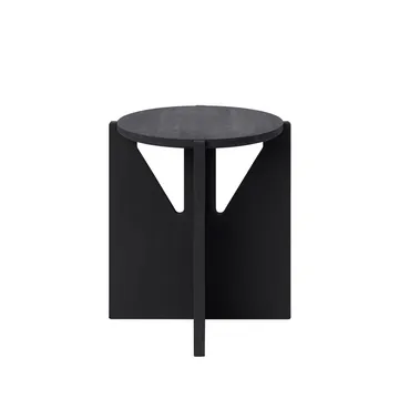 Taboret okrągły Stool - Oak black, Ø36x42 cm - Kristina Dam Studio