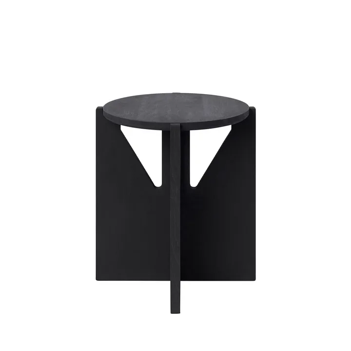 Taboret okrągły Stool - Oak black, Ø36x42 cm - Kristina Dam Studio