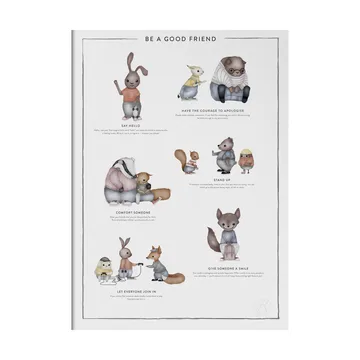 Plakat Be a Good Friend - 30x40 cm - Kunskapstavlan®