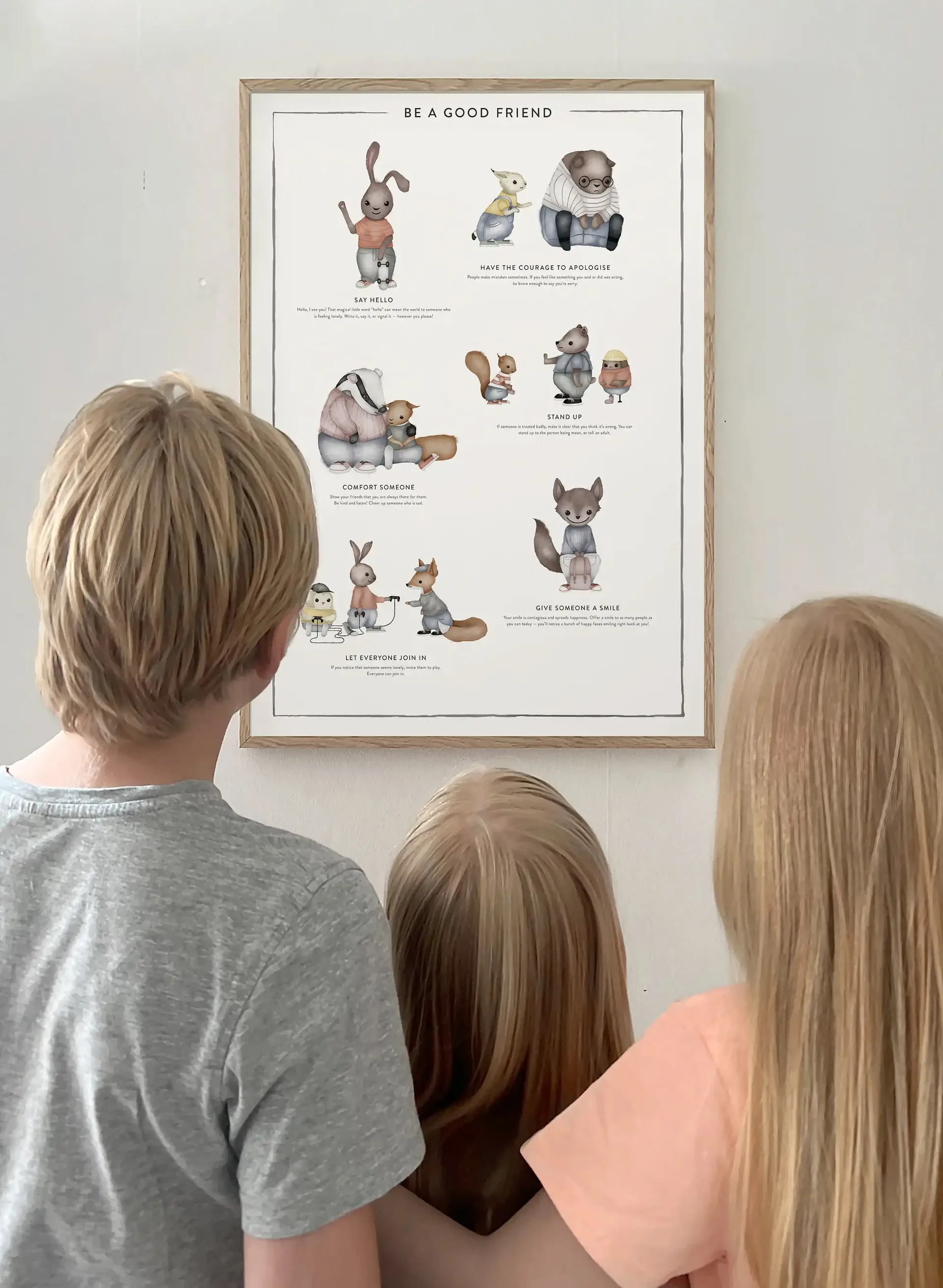 Plakat Be a Good Friend, 30x40 cm Kunskapstavlan®