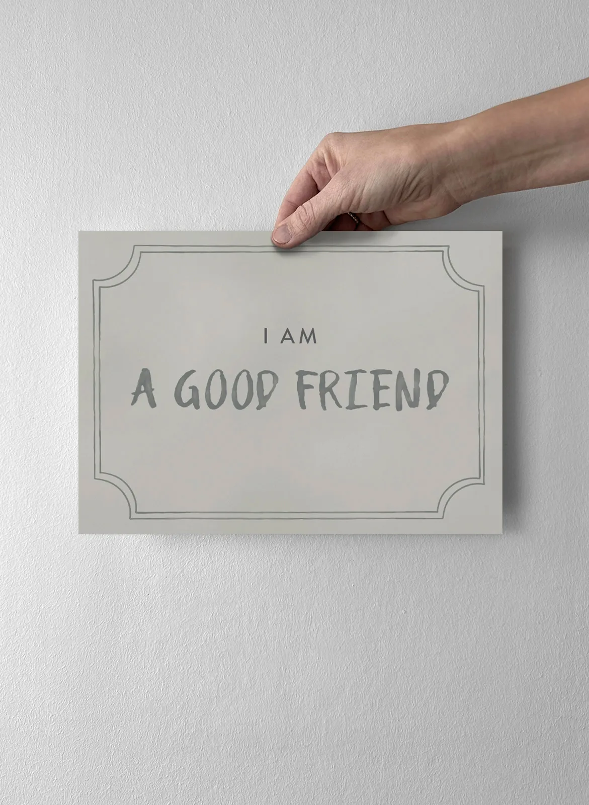 Plakat Good Friend Diploma 21x30 cm, Dusty mint Kunskapstavlan®
