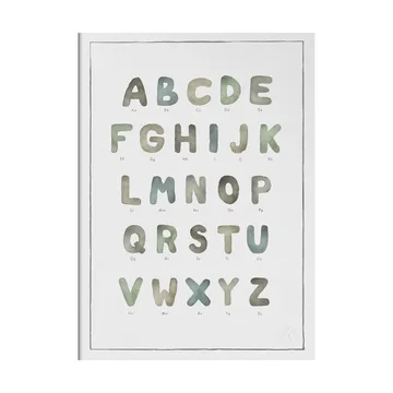 Plakat The Alphabet watercolour - 30x40 cm - Kunskapstavlan®