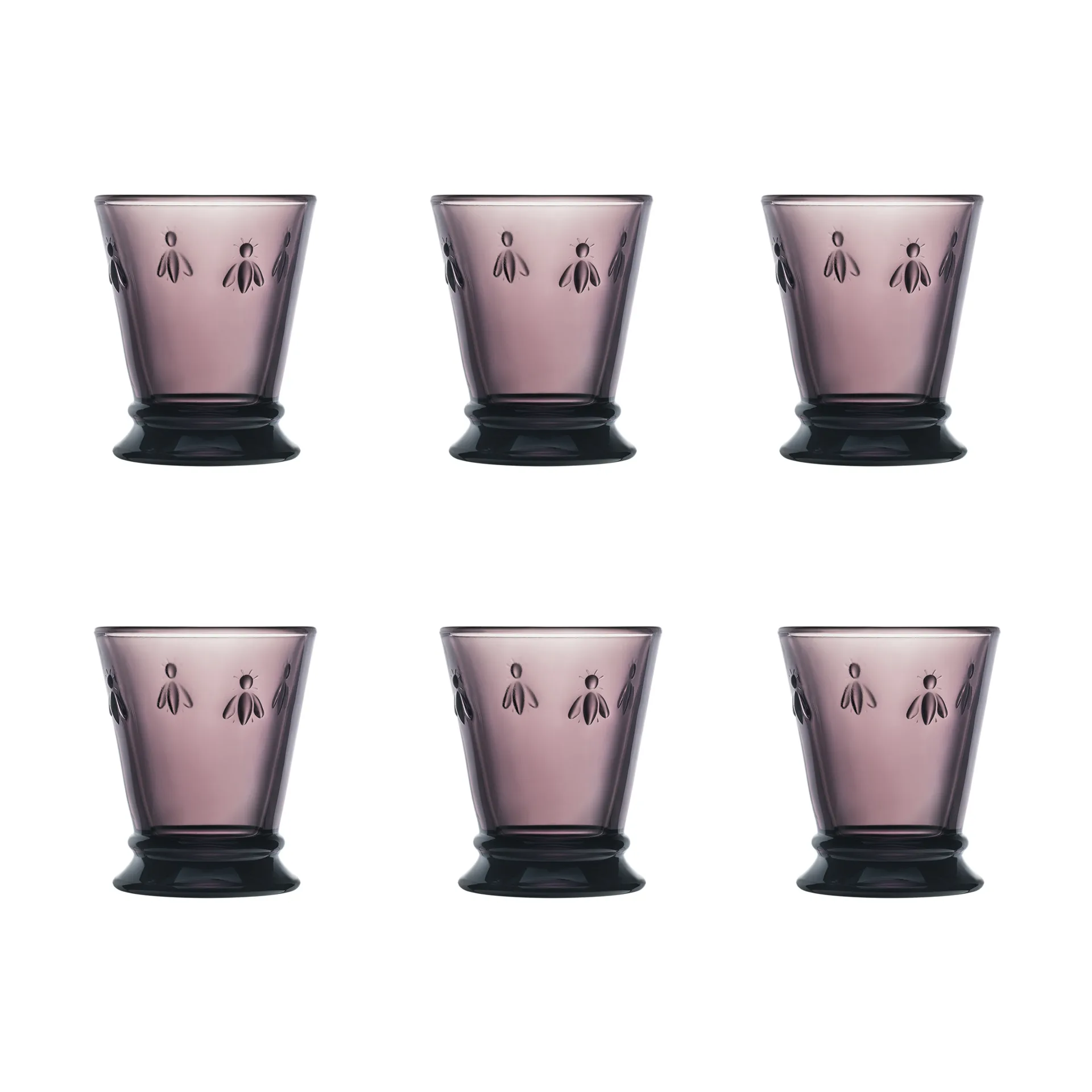 Abeille szklanka do napojów 260 ml, 6‑pak, Aubergine La Rochère