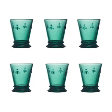 Abeille szklanka do napojów 260 ml, 6‑pak - szmaragdowo-zielony - La Rochère