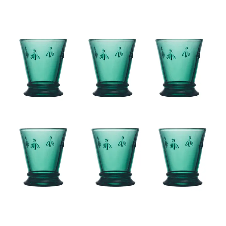 Abeille szklanka do napojów 260 ml, 6‑pak - szmaragdowo-zielony - La Rochère