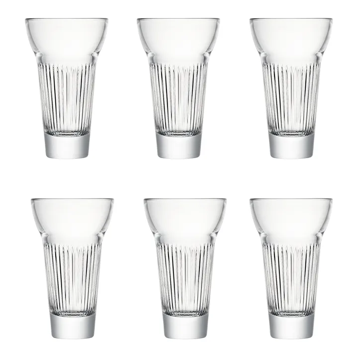 Calanque Marius szklanki do napojów 220 ml 6‑pak - Przezroczyste - La Rochère