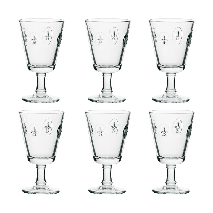 Fleur de Lys kieliszki do wina 240 ml 6‑pack - Jasne - La Rochère