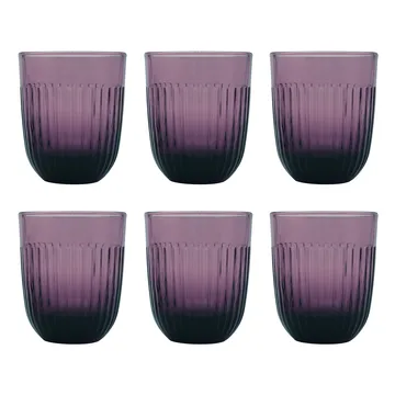 Ouessant szklanka do wody 290 ml, 6‑pak - Bakłażan - La Rochère