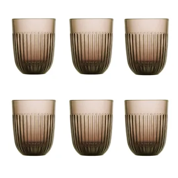 Ouessant szklanka do wody 290 ml, 6‑pak - Mokka - La Rochère