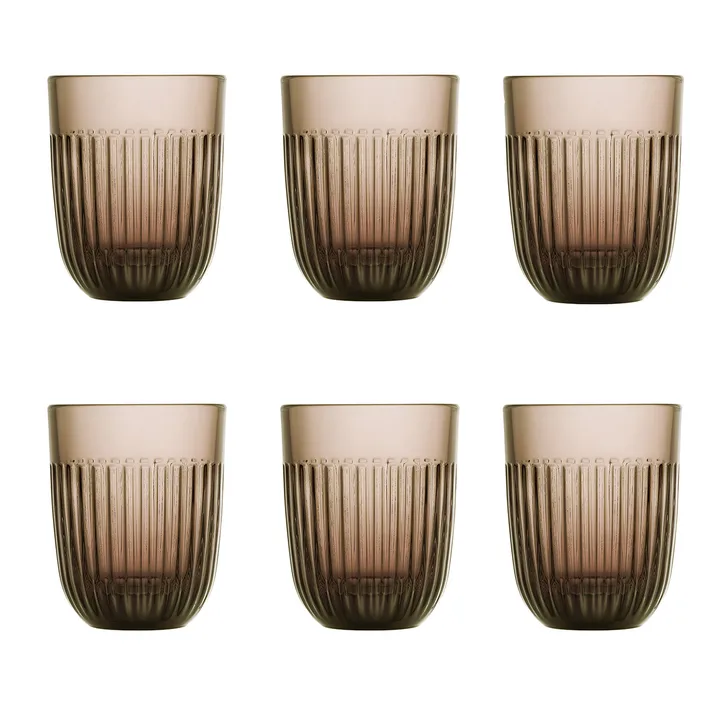 Ouessant szklanka do wody 290 ml, 6‑pak - Mokka - La Rochère