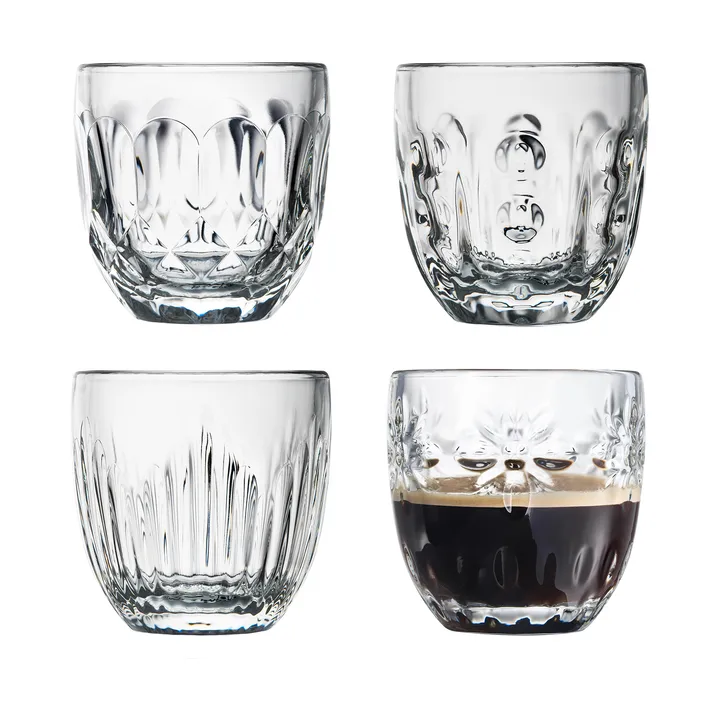Troquet szklanki do espresso 100 ml, 4 sztuki - Przezroczysta - La Rochère