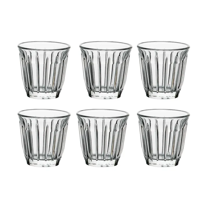 Zinc szklanki do espresso 100 ml, 6‑pak - Jasne - La Rochère