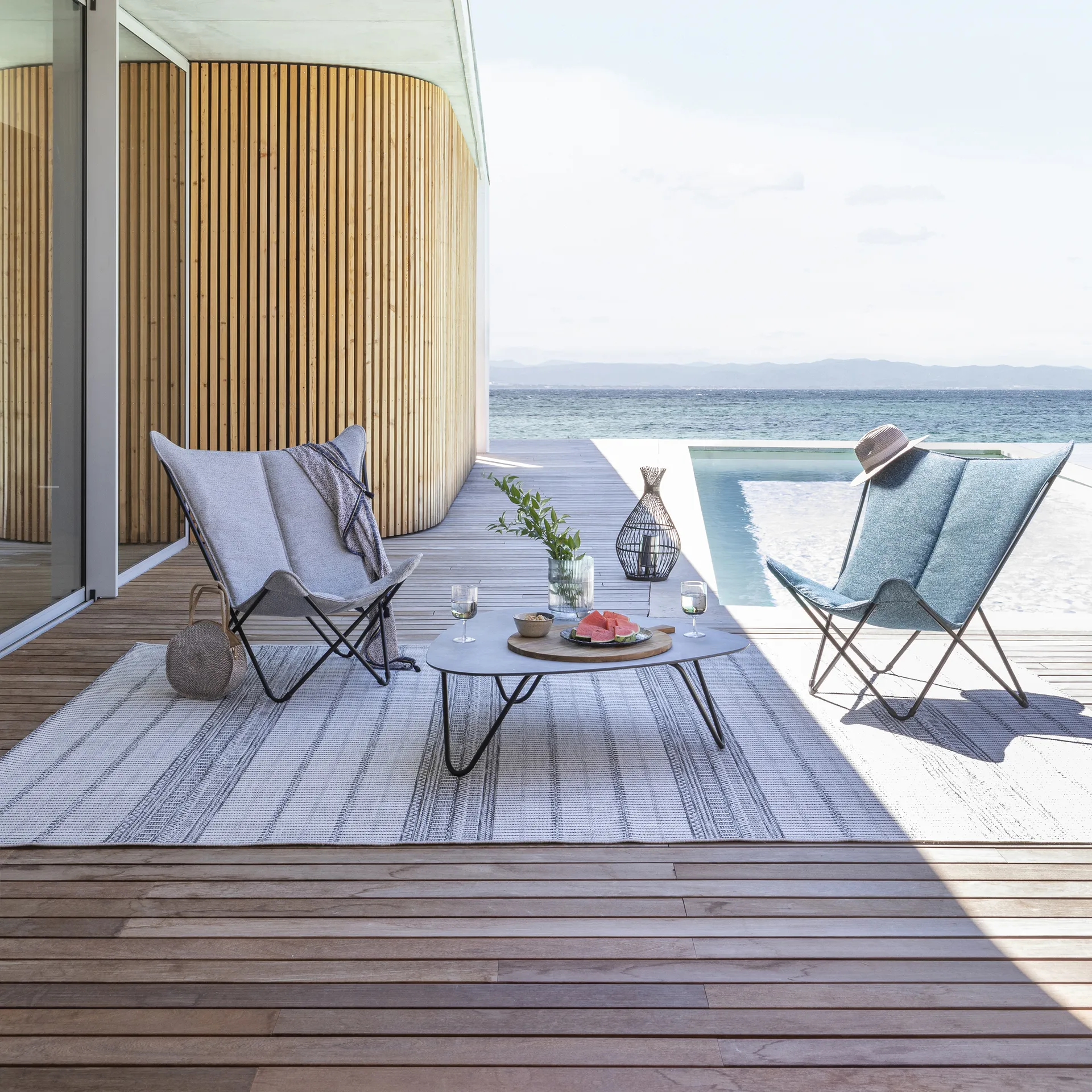 Leżak Sphinx, Sunbrella Cobalt Lafuma