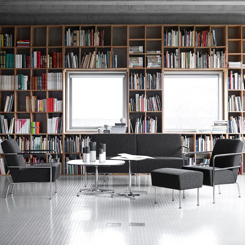 Chicago III stolik kawowy, Czarny laminat-chrom Lammhults