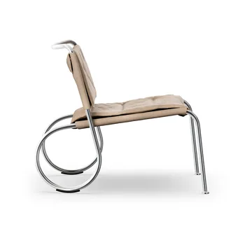 Fotel Corso Easy Chair - Tkanina lniana, natural–chrom - Lammhults