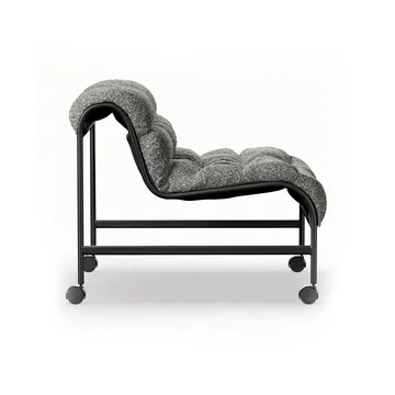 Fotel Sunny z podłokietnikami - Zero Black–matowoczarny stelaż z kółkami - Lammhults