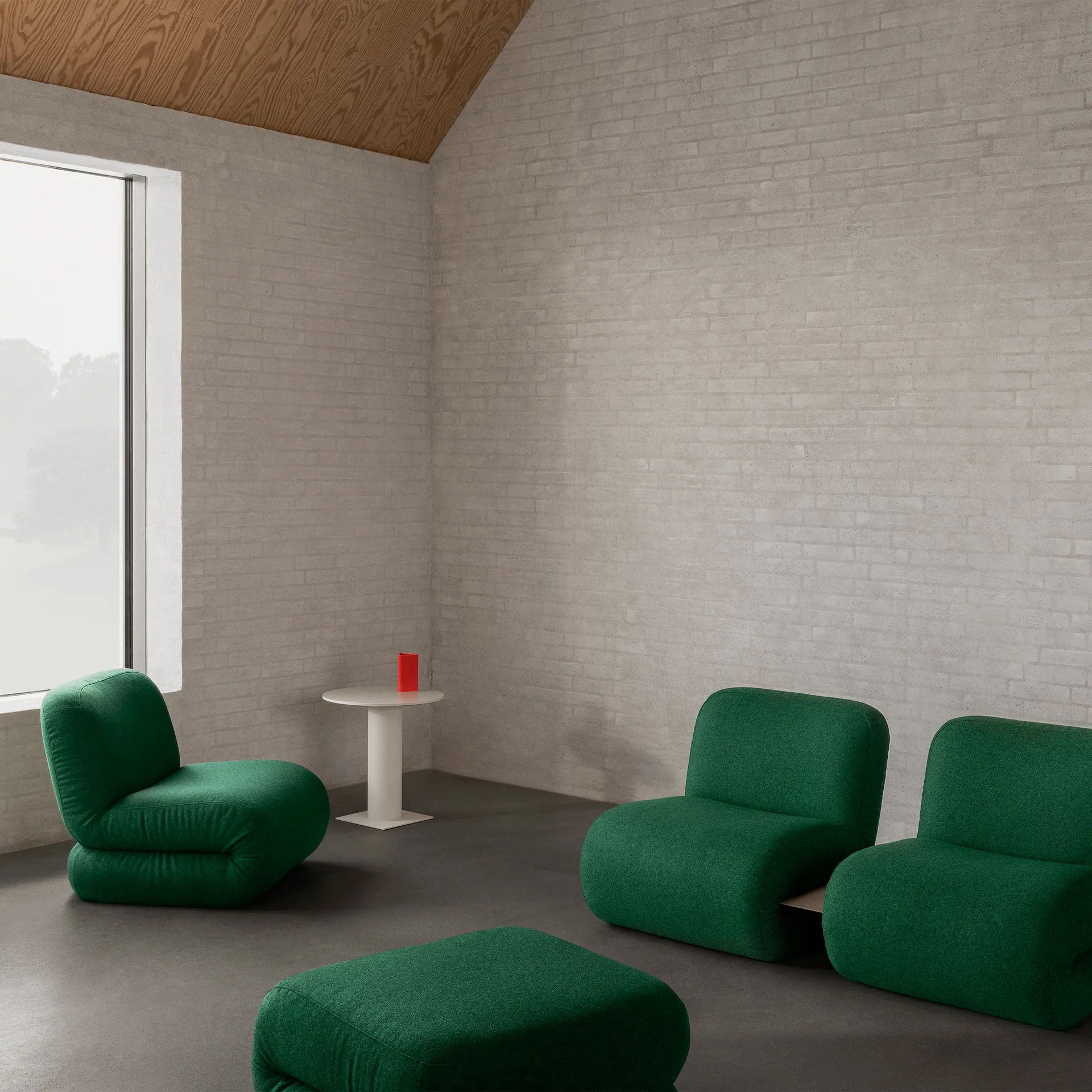 Podnóżek Bau, Divina Melange-ciemnozielony Lammhults