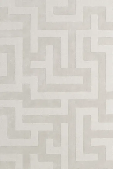 Byzantine grande dywan wełniany - Light oatmeal, 300x400cm - Layered