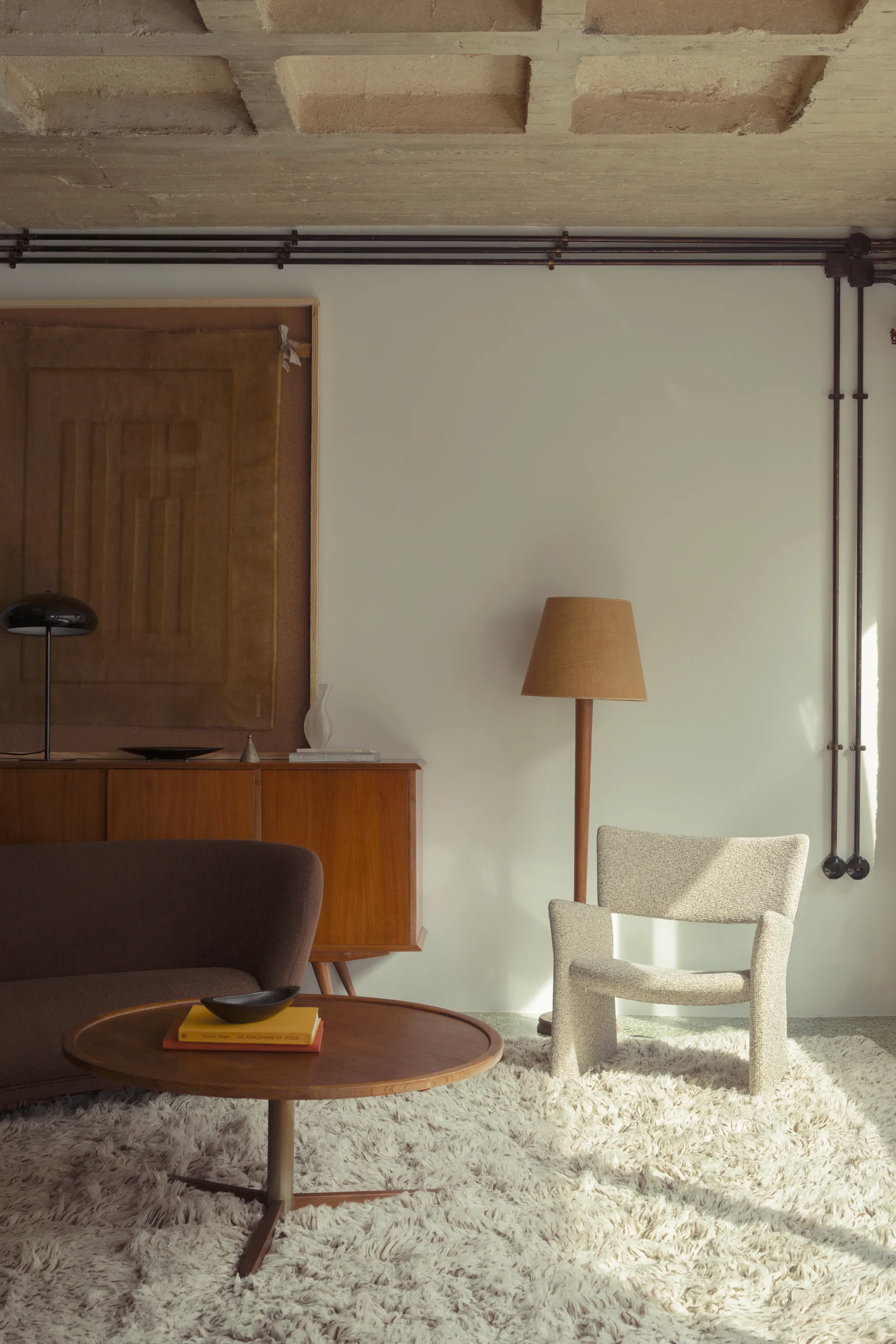 Dywan Shaggy 200x300 cm, Bone White Layered