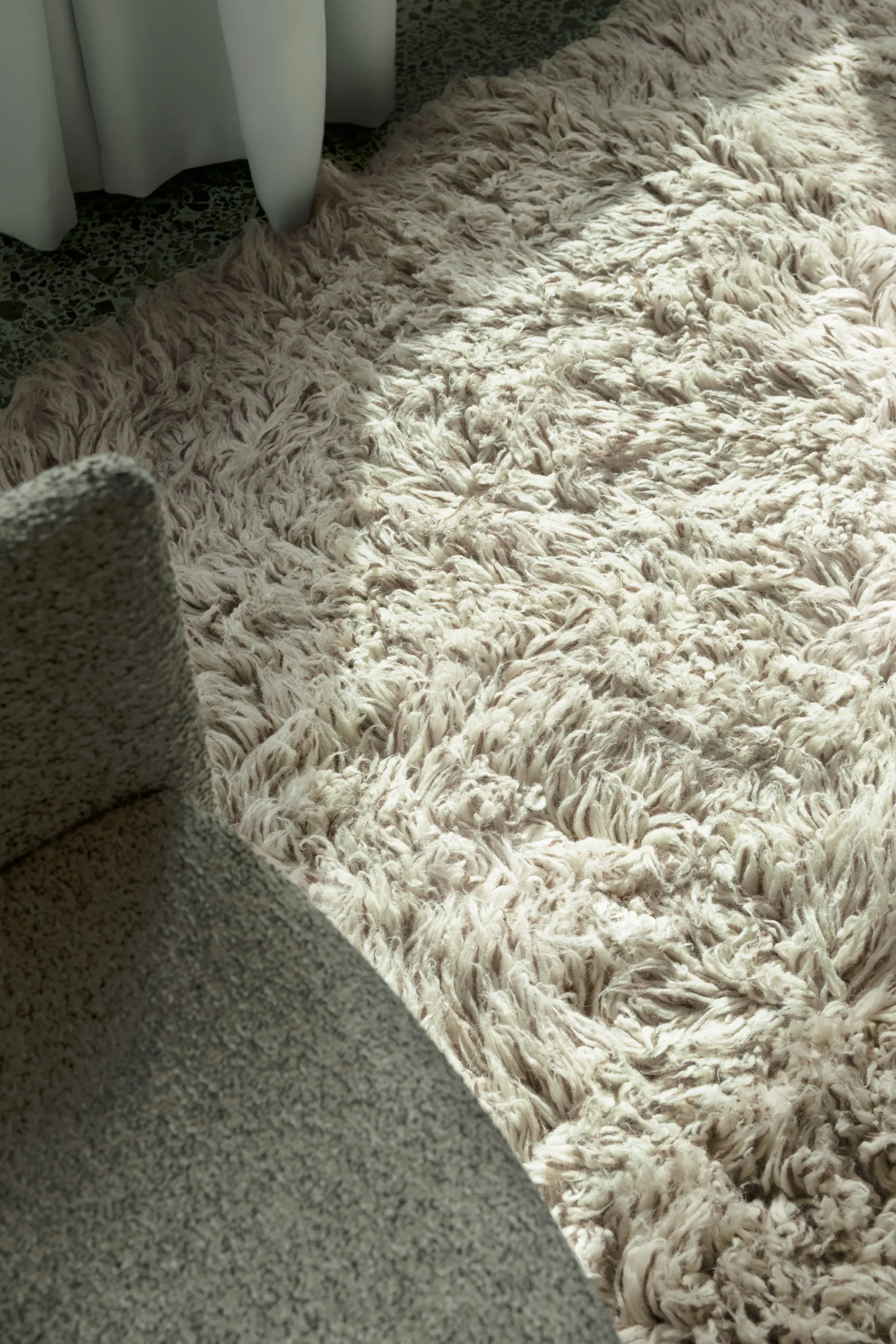 Dywan Shaggy 200x300 cm, Bone White Layered
