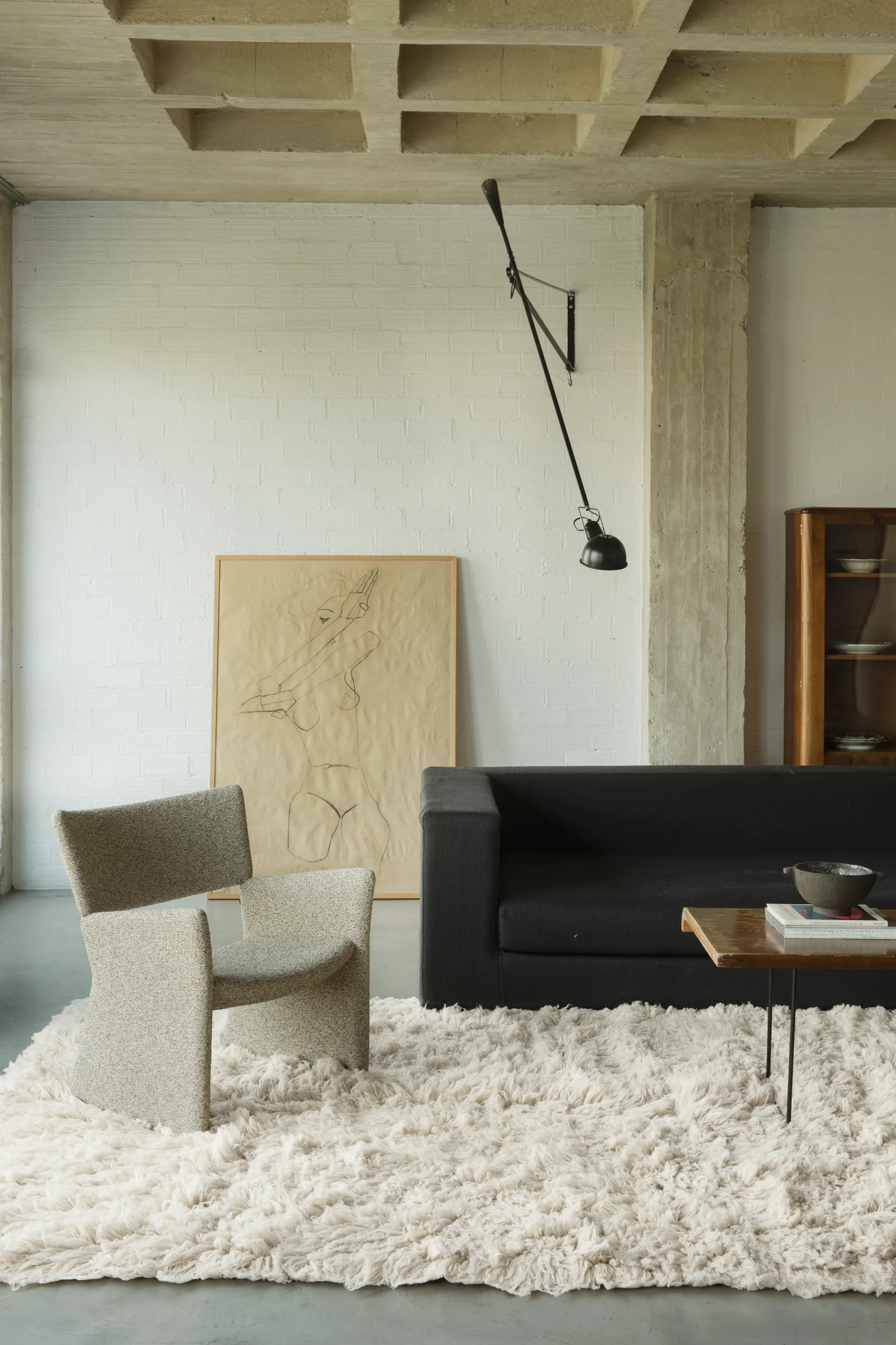 Dywan Shaggy 300x400 cm, Bone White Layered