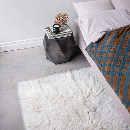 Dywan Shaggy 90x180 cm, Off white Layered