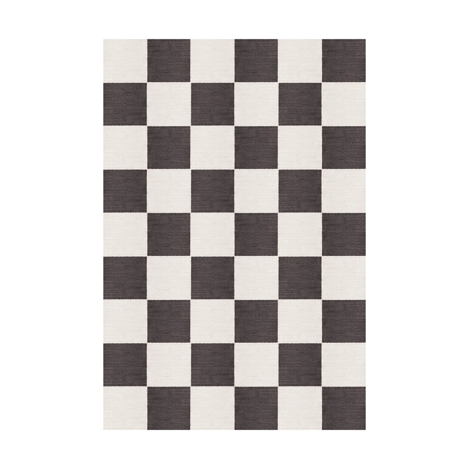 Dywan wełniany Chess, Black and white, 140x200 cm Layered