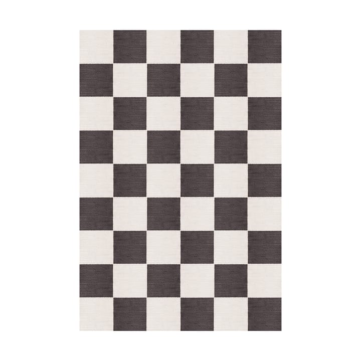 Dywan wełniany Chess - Black and white, 140x200 cm - Layered