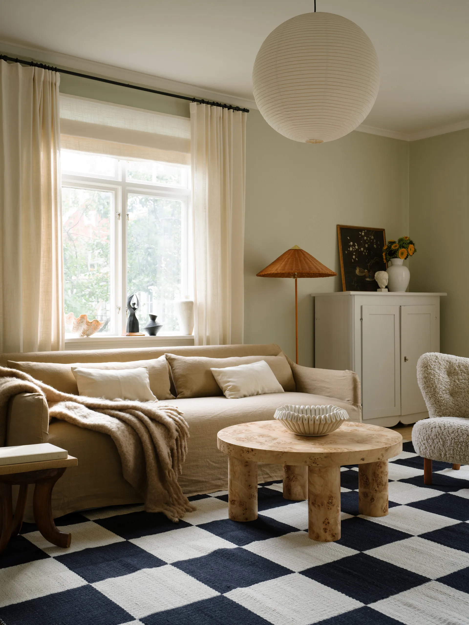 Dywan wełniany Chess, Black and white, 200x300 cm Layered