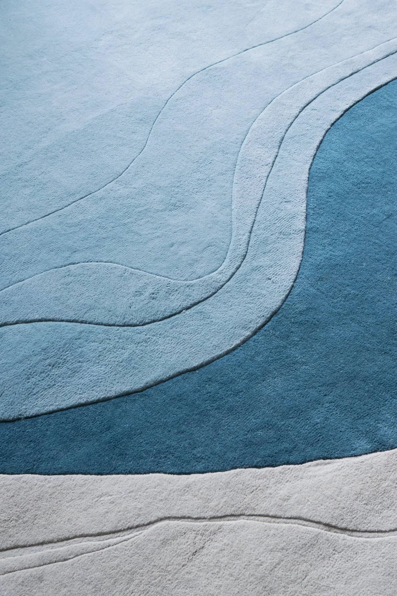 Dywan wełniany Erik Bratsberg Lozza, Teal, 210x270 cm Layered
