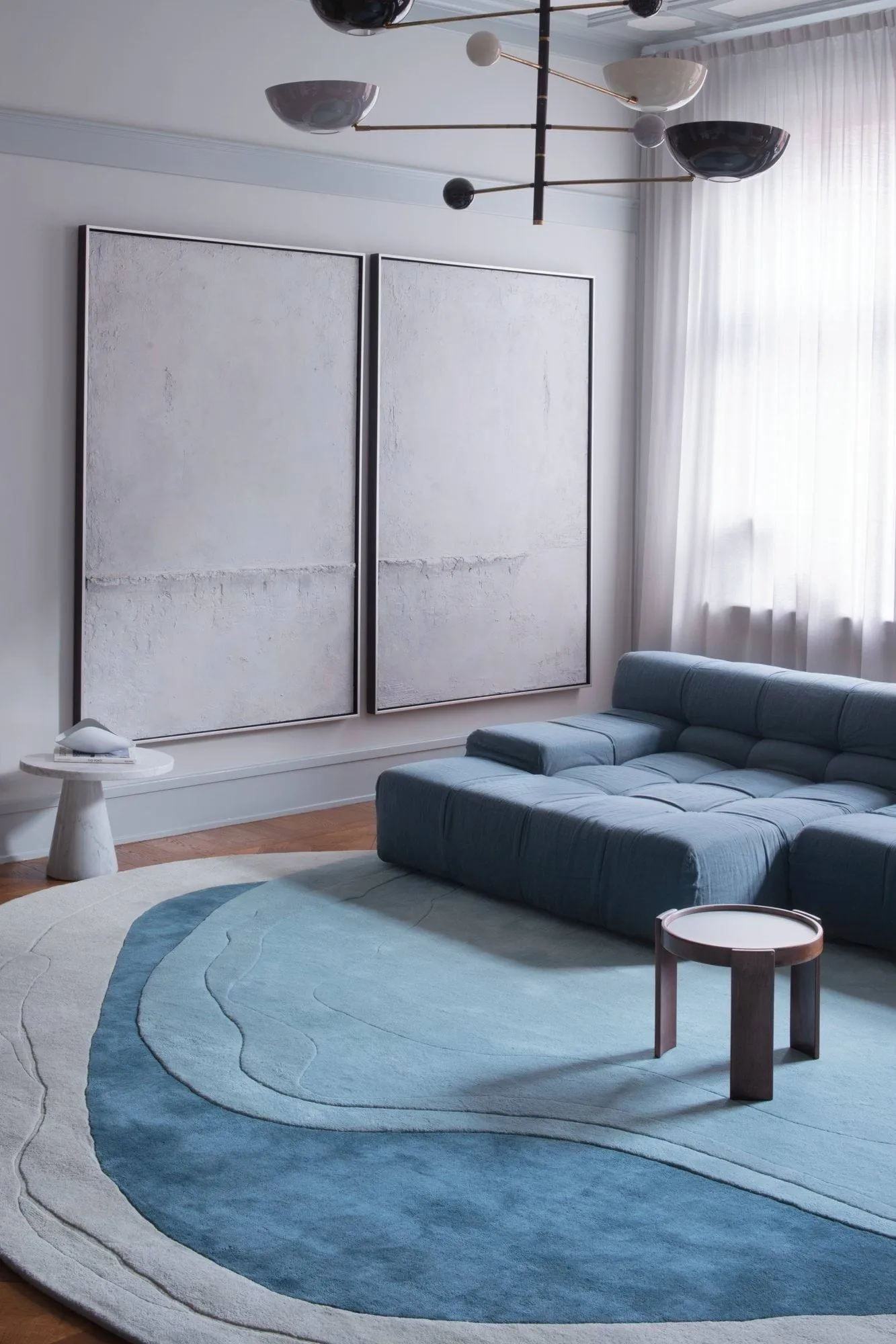 Dywan wełniany Erik Bratsberg Lozza, Teal, 270x350 cm Layered