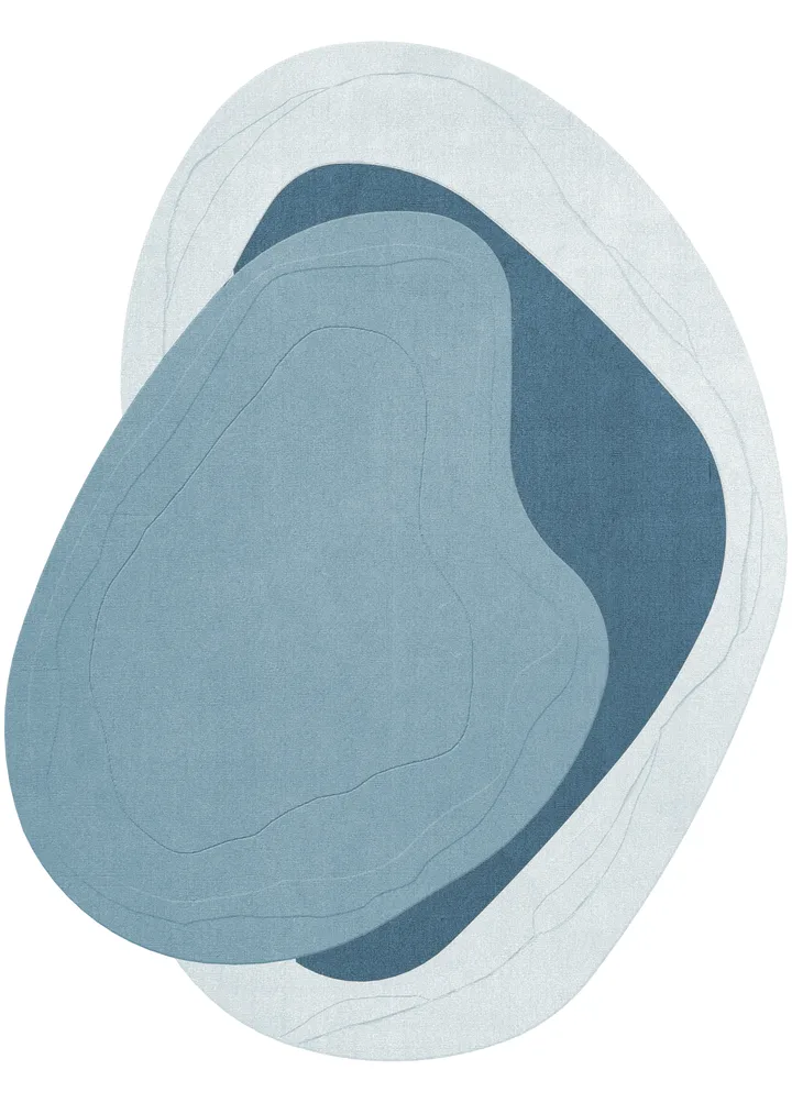 Dywan wełniany Erik Bratsberg Lozza - Teal, 300x400 cm - Layered