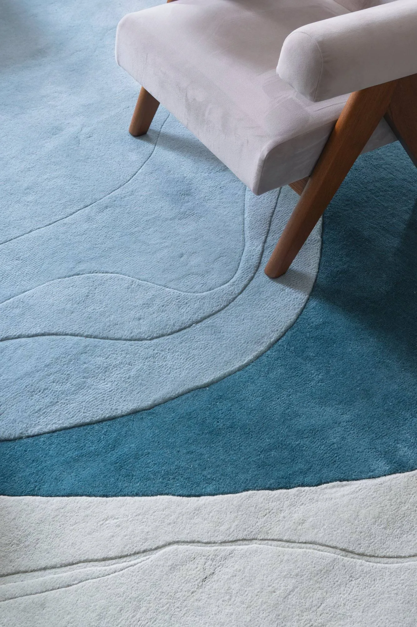 Dywan wełniany Erik Bratsberg Lozza, Teal, 300x400 cm Layered