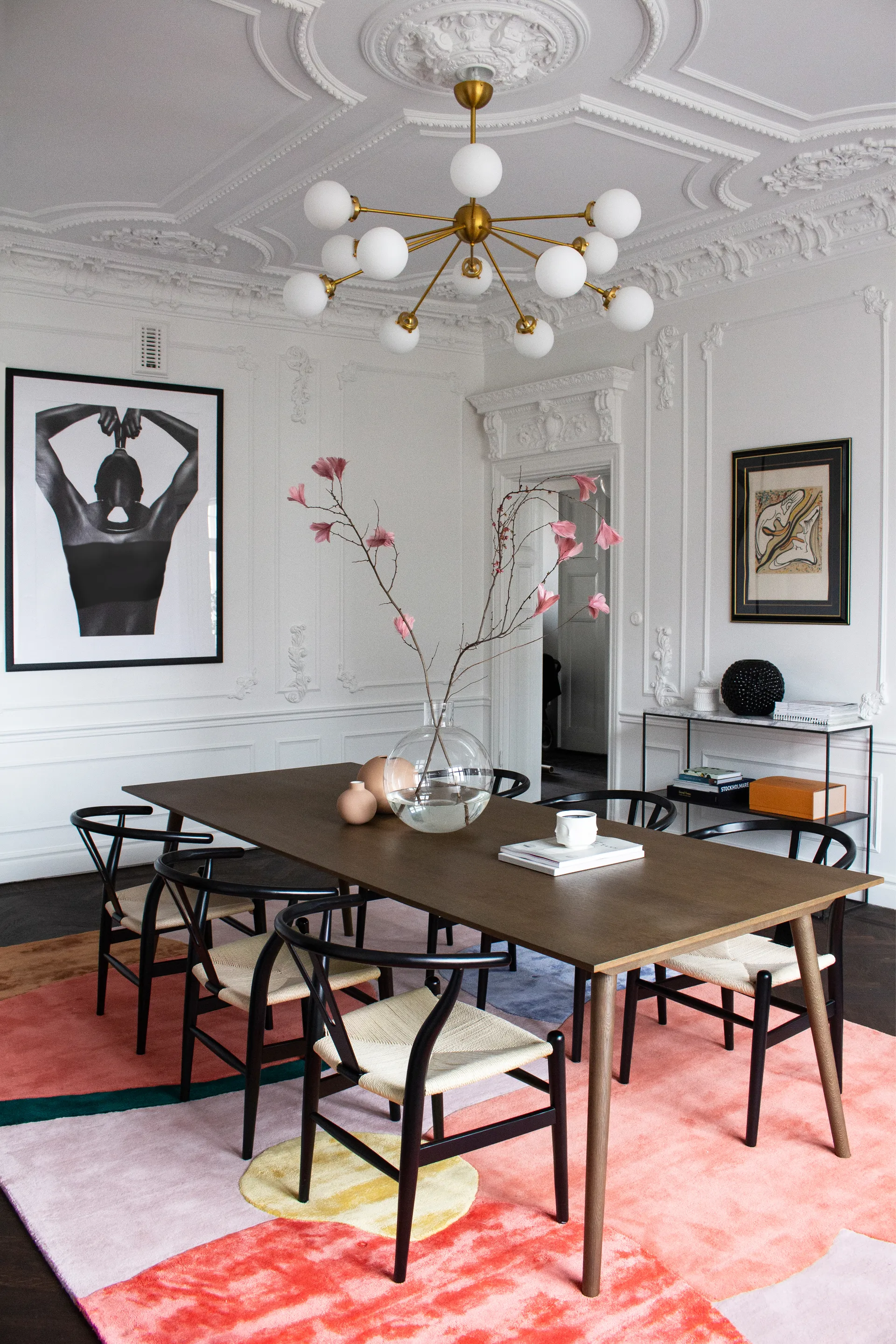 Dywan wełniany Flower Field 160x230 cm, Pink Layered