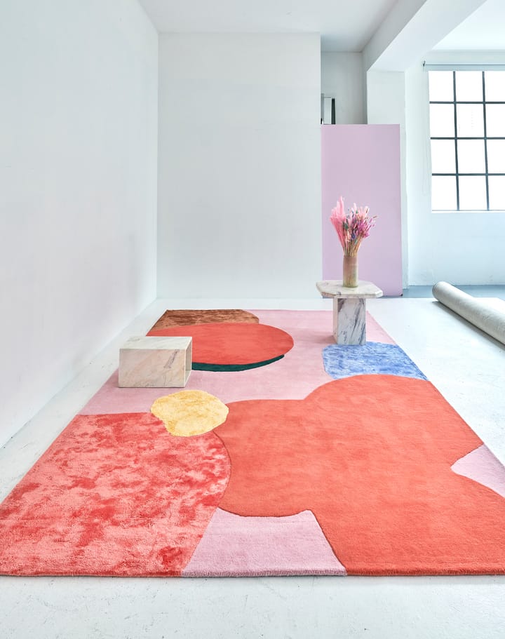 Dywan wełniany Flower Field 200x300 cm, Pink Layered