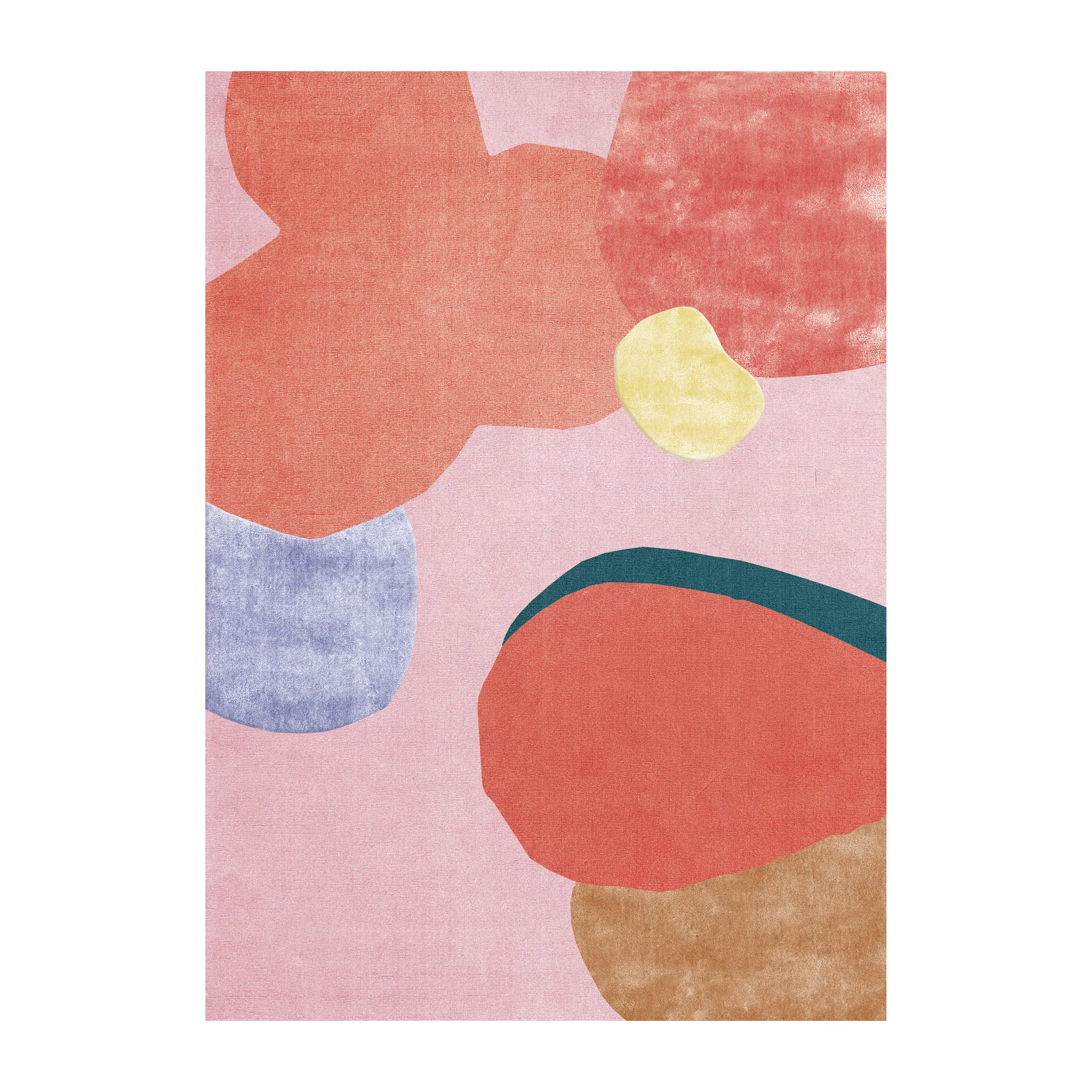 Dywan wełniany Flower Field 300x400 cm, Pink Layered