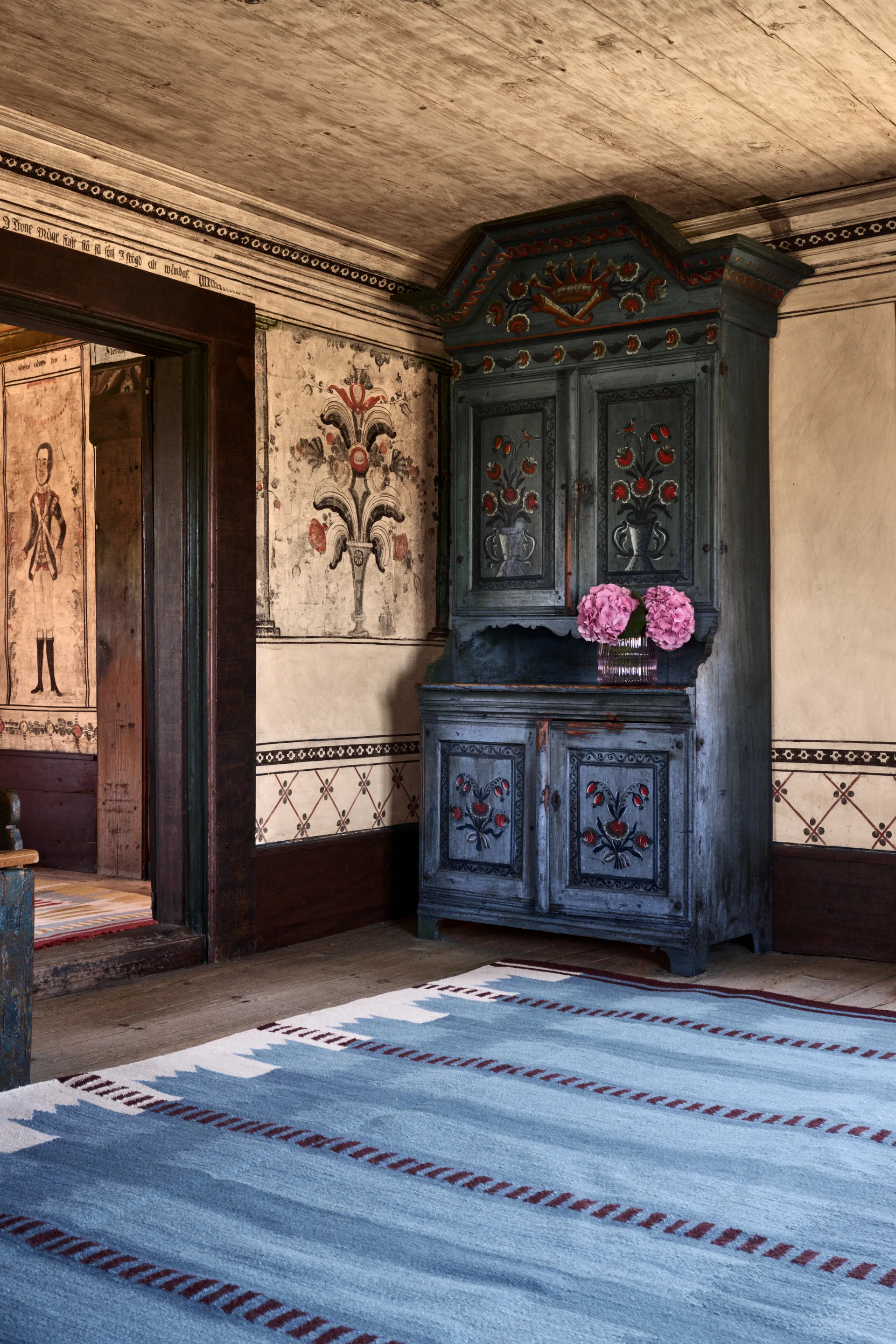 Dywan wełniany Röllakan Iris, Petrol, 200x300 cm Layered