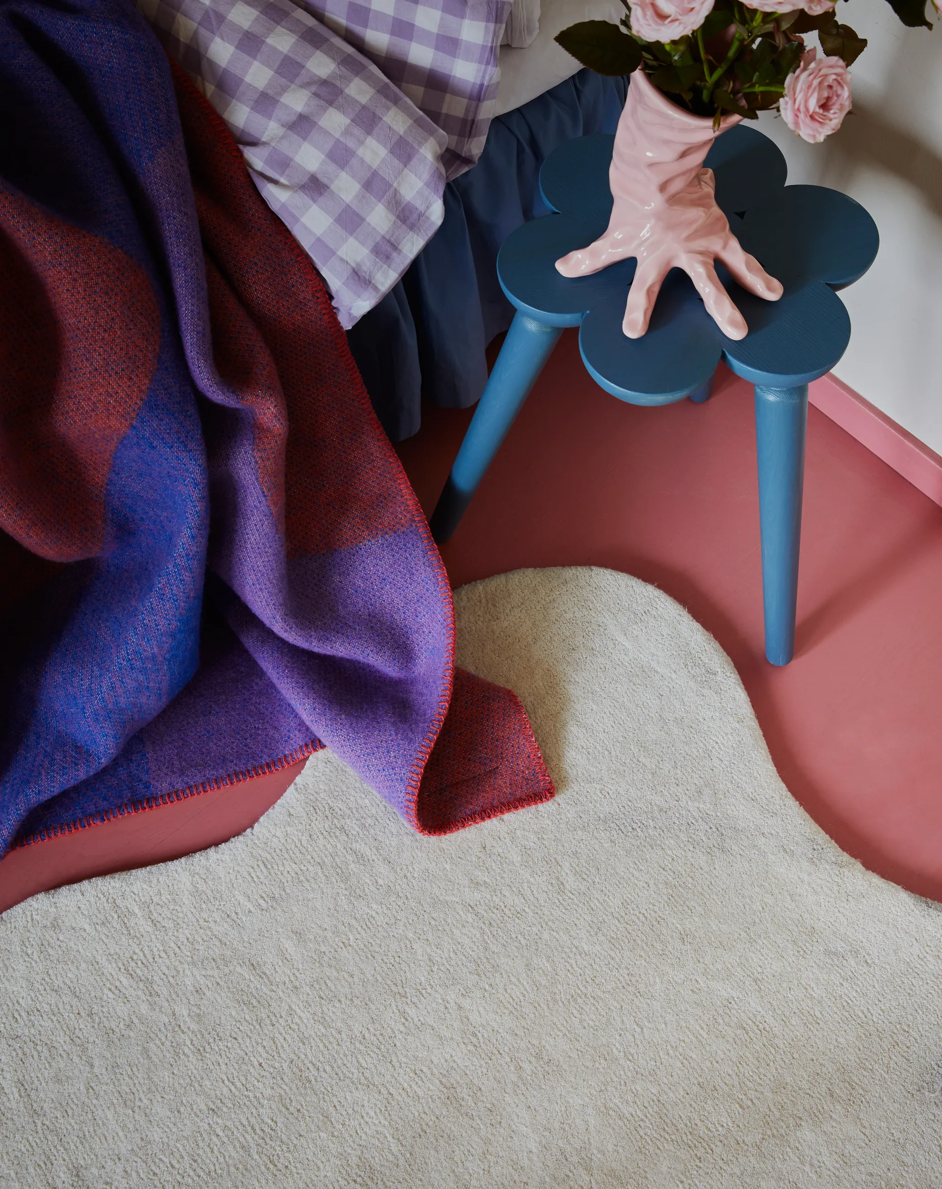 Dywan wełniany Scallop 250x350 cm, Bone White Layered