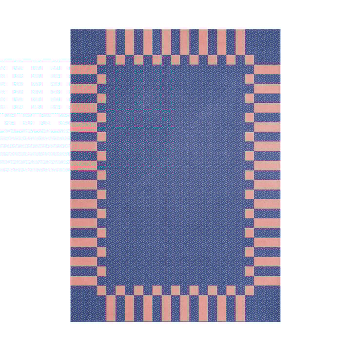 Dywan wełniany Teklan Frame - Cobalt salmon, 200x300 cm - Layered
