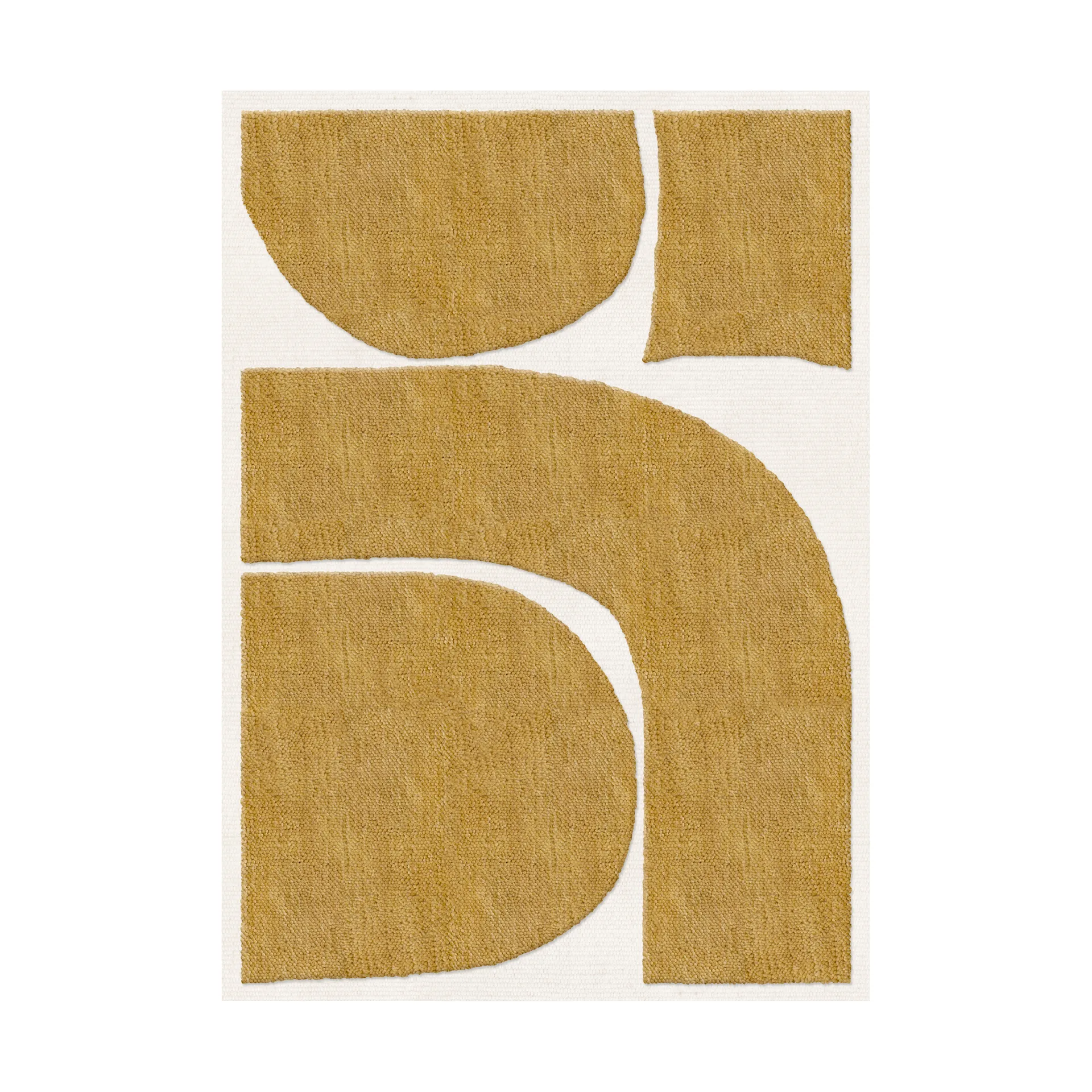 Gotland Rauk dywan wełniany, Słonecznikowy żółty 300x400 cm Layered