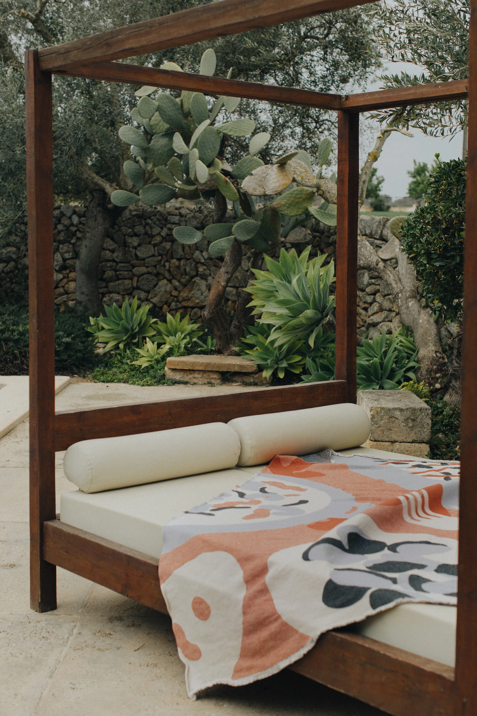 Kocyk bawełniany Boqueron 130x220 cm, Czerwony Layered