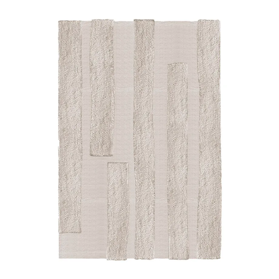 Punja Bricks dywan wełniany, Sand Melange, 160x230 cm Layered
