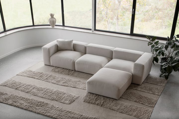 Punja Bricks dywan wełniany, Sand Melange, 300x400 cm Layered