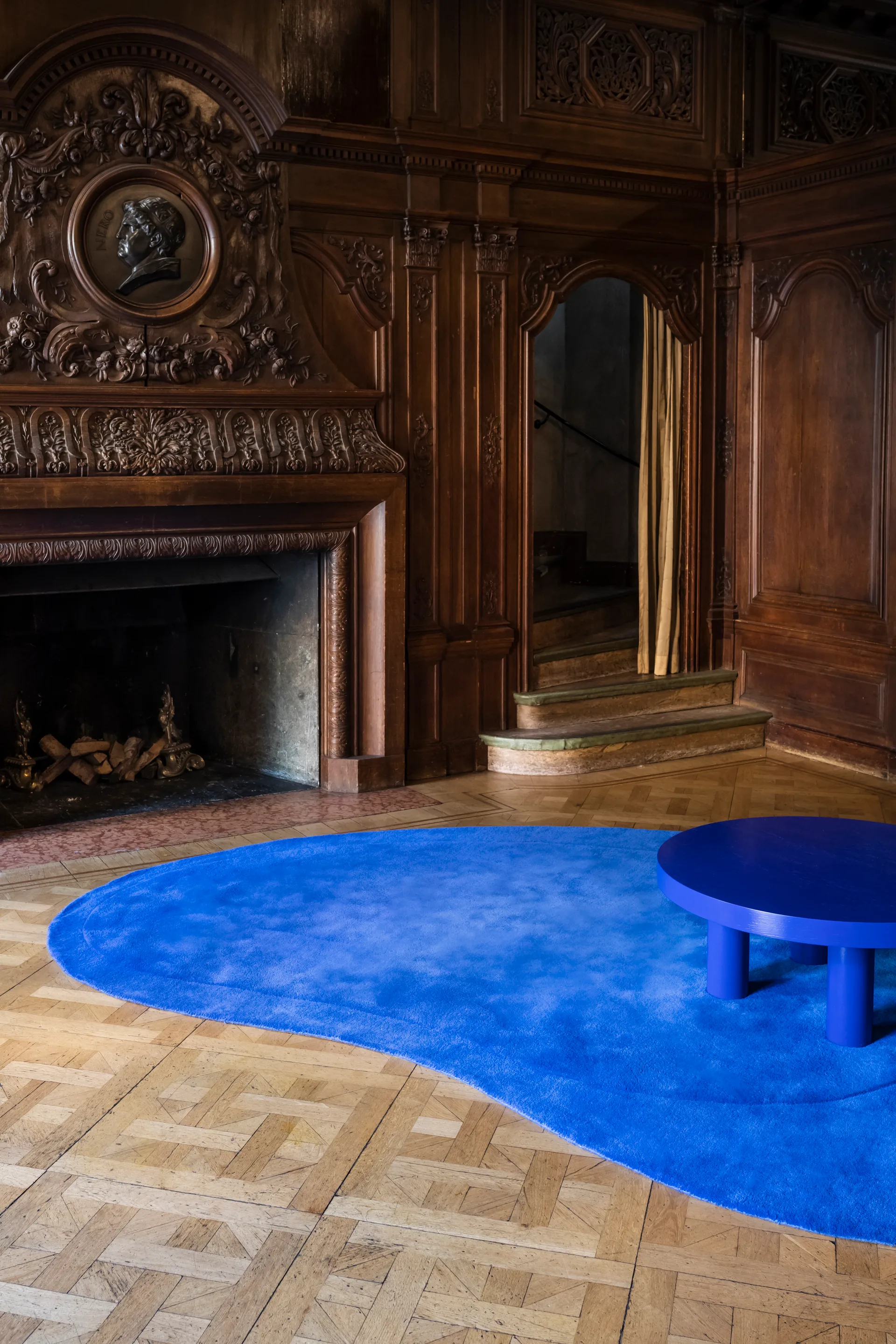 Residue dywan wełniany, Cobolt, 180x270 cm Layered