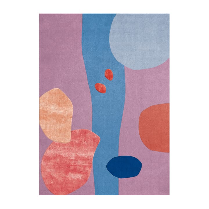 Secret Garden dywan wełniany - Pink, blue, 160x230 cm - Layered